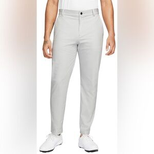 NWT Nike Dri-FIT UV Seersucker Stripe Chino Golf Pants White Grey